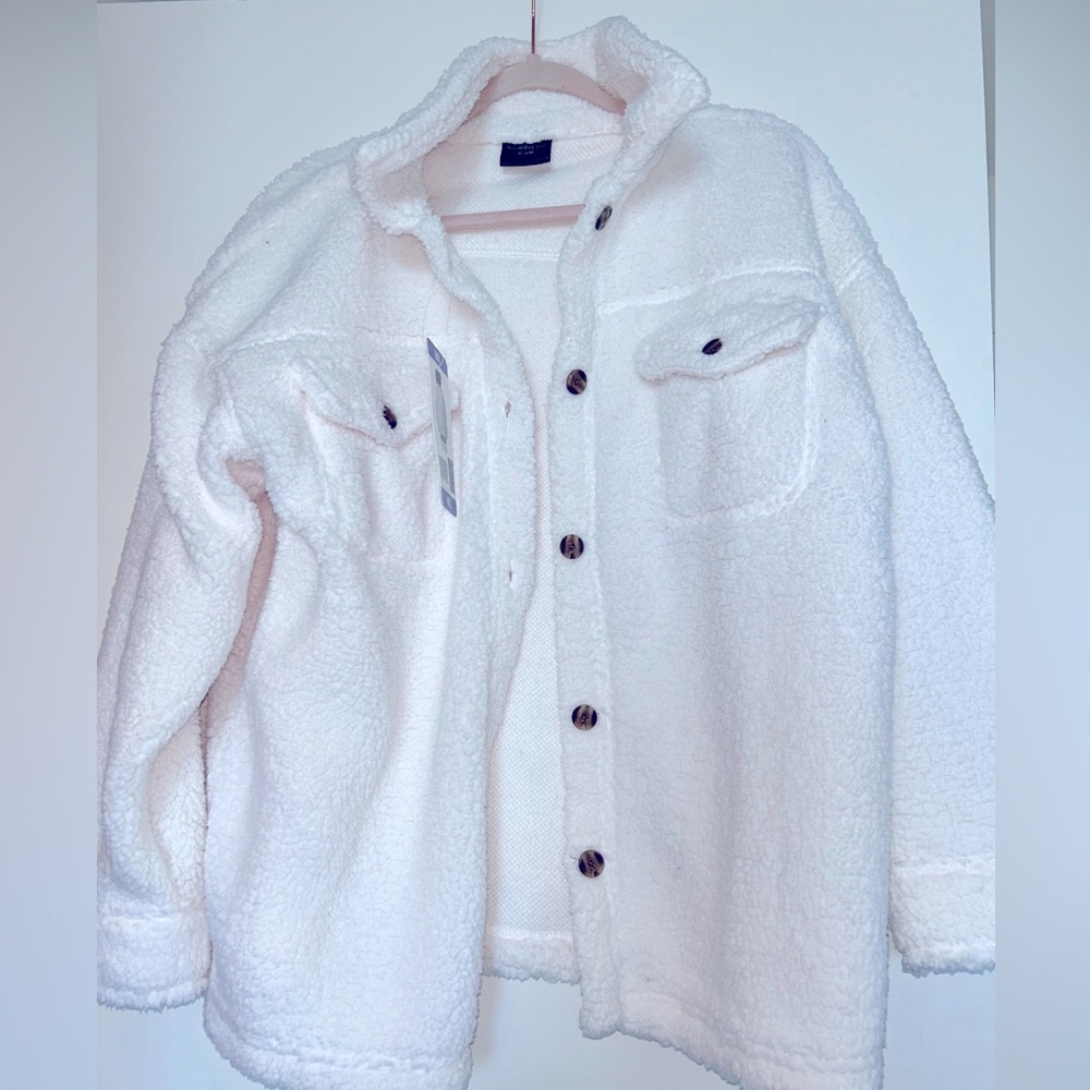 Brand new white Sherpa jacket